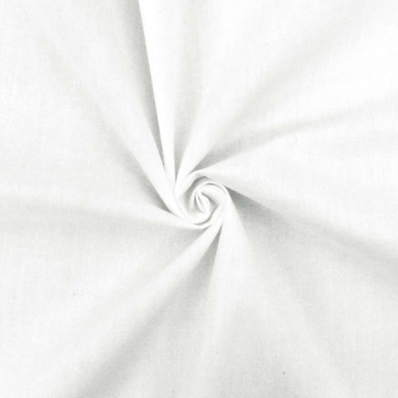 Fresh White Poly-Cotton Blend Woven Shirting Fabric By the Yard